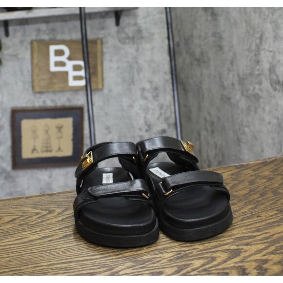 Steve Madden Womens Mona Strap Sandal MONA04S1 Black Leather 8.5M - Picture 3 of 11